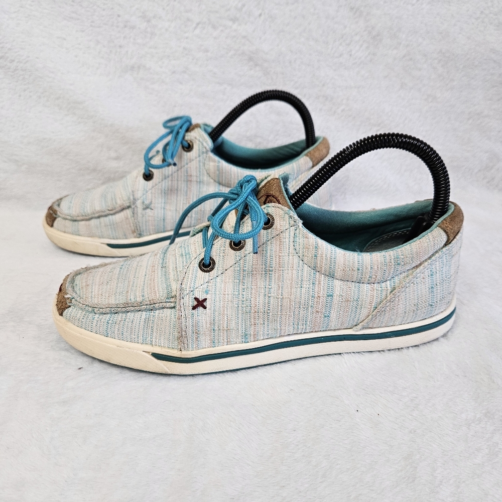 Twisted X Hooey Loper in Blue Multi Stripe size 7M WHYC004